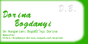 dorina bogdanyi business card